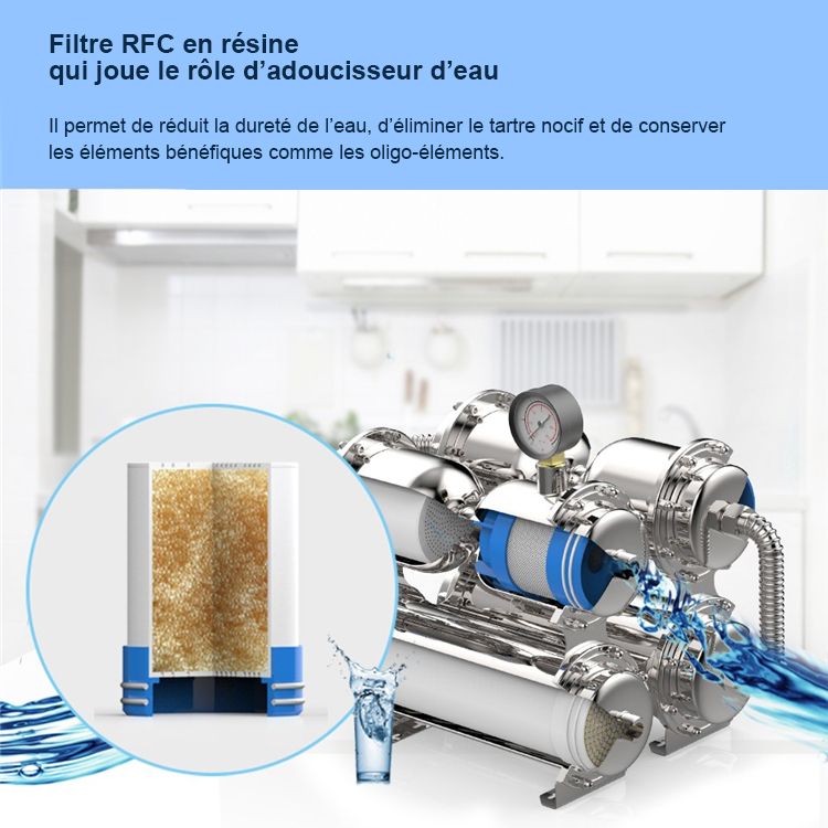 FU-E6 Filtration de l'eau du robinet - Modèle à mettre sous l'évier - France UV-C